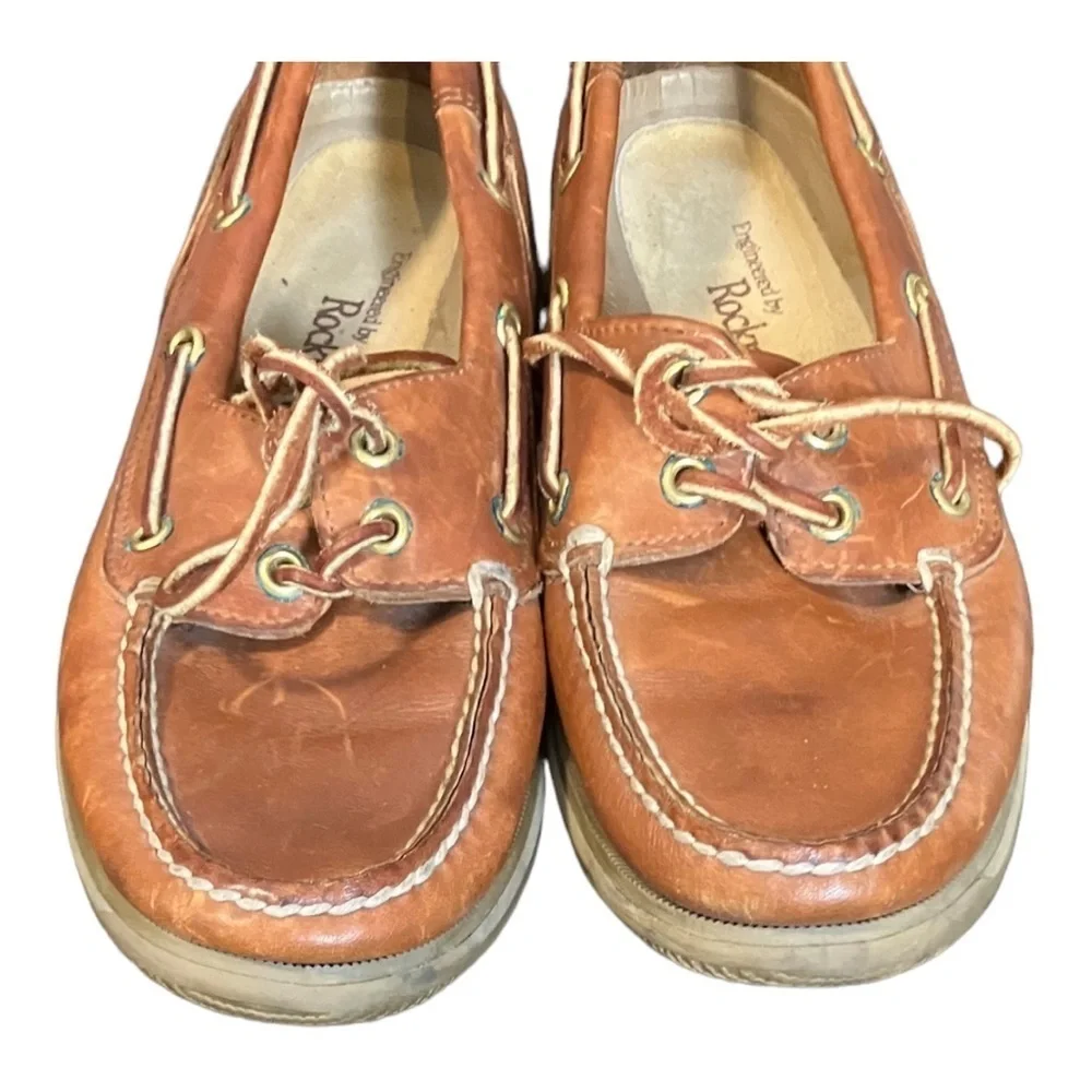 Rockport Perth Leather Boat Shoes Size 8M